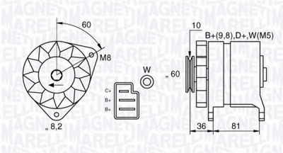 MAGNETI MARELLI 063534892520 -  Генератор